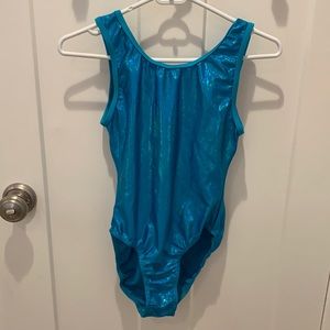 illusions Women’s Gymnastics/Dance Shiny Leotard blue size L